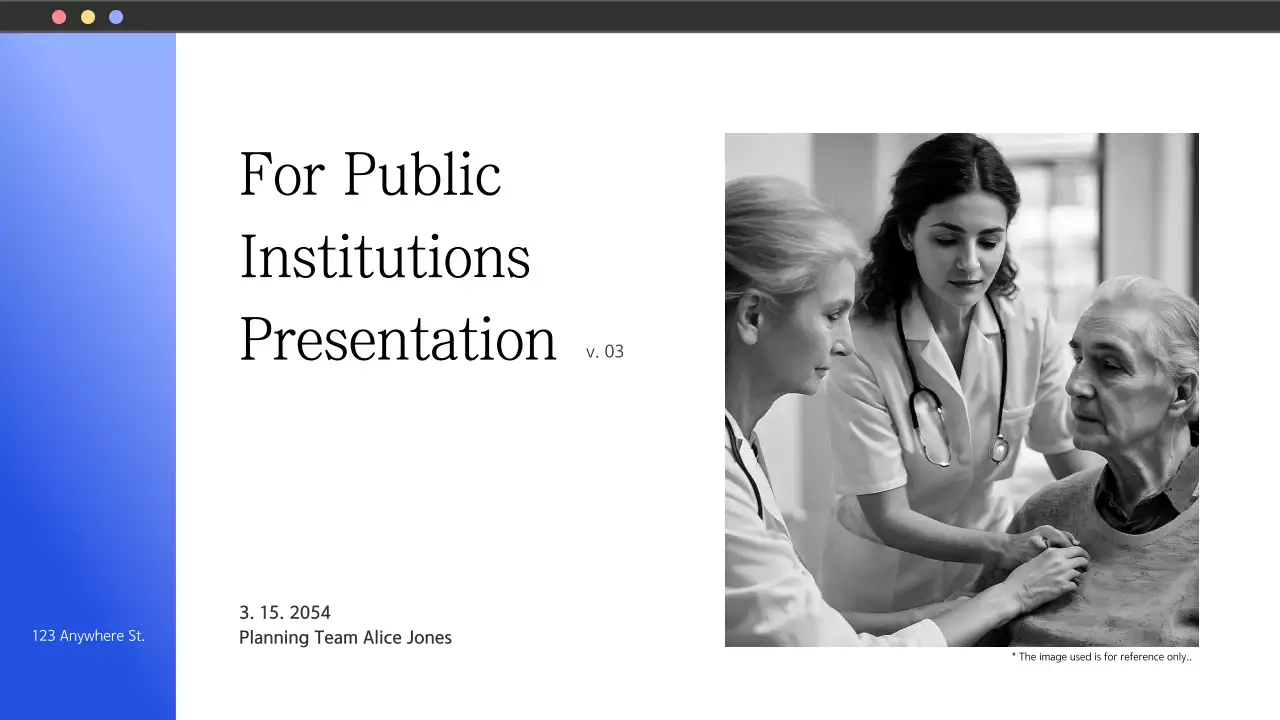 Blue Minimal Healthcare Presentation