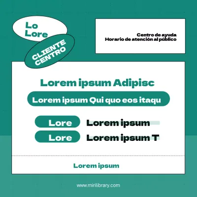 Anuncios públicos de moda en menta y blanco