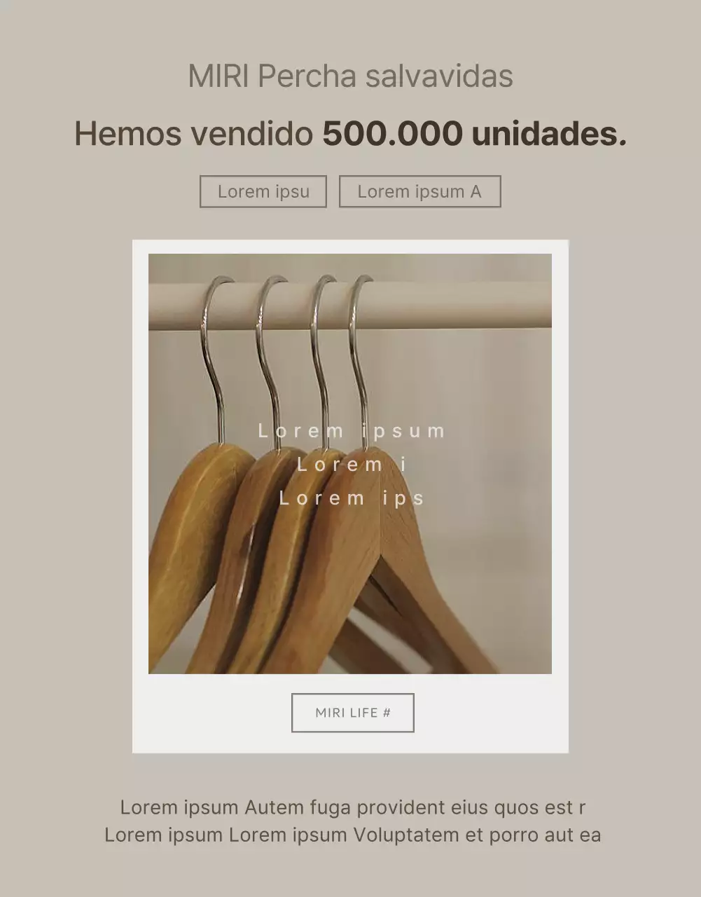 Promover perchas simples en marfil