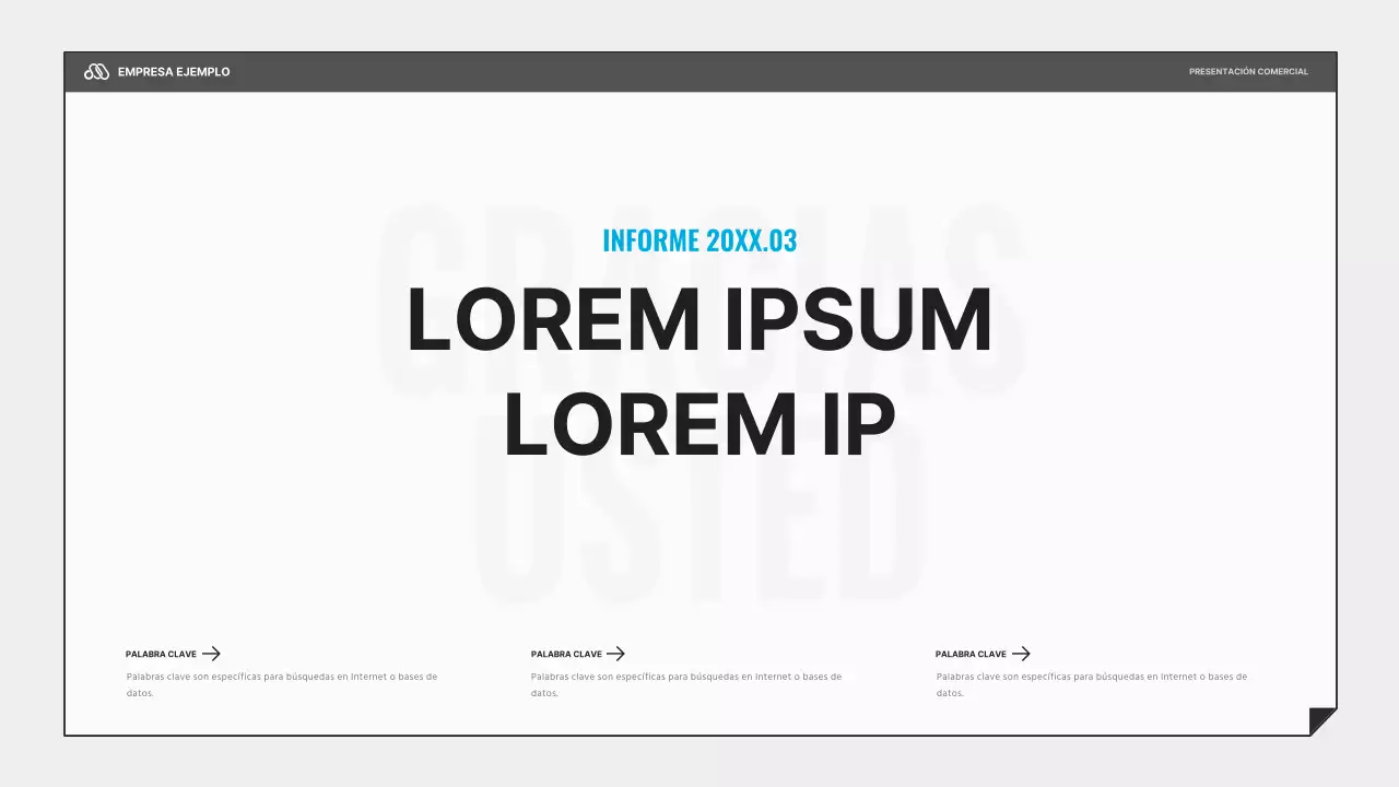 Una sencilla presentación empresarial en negro y azul claro