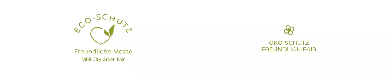 Umweltfreundliches Messekonzept mit dem Logo der Line of Green
