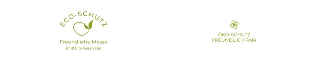 Umweltfreundliches Messekonzept mit dem Logo der Line of Green