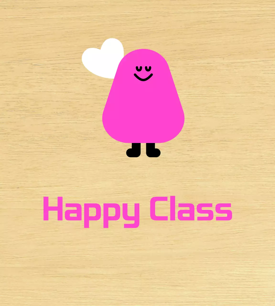 Panduan Kelas Taman Kanak-kanak Bergambar Karakter Merah Muda