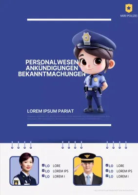 Ankündigung von Beförderungen bei der Polizei in Blau und Gelb