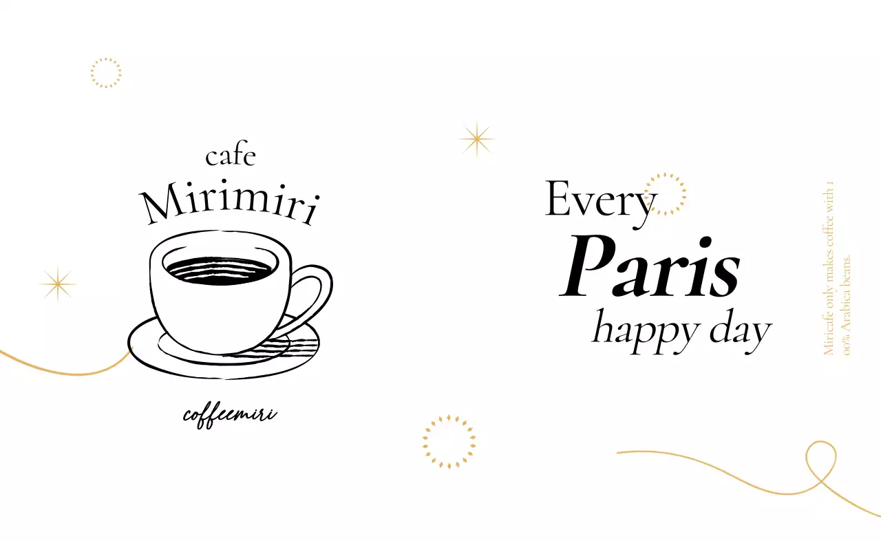 Mempromosikan kafe berkelas dengan ilustrasi garis