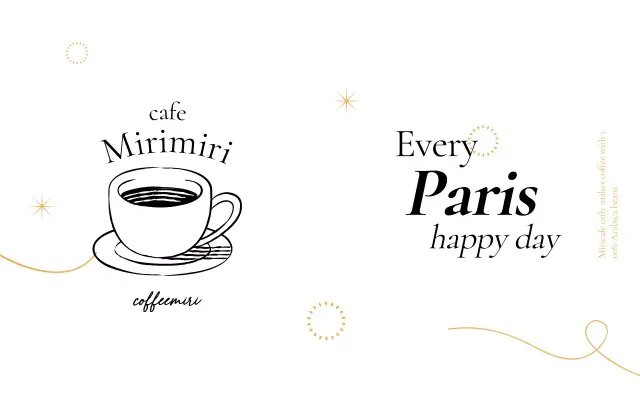 Mempromosikan kafe berkelas dengan ilustrasi garis