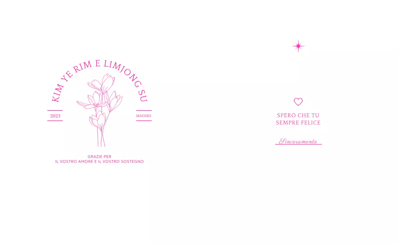 Progettare bomboniere con tipografia e illustrazioni floreali