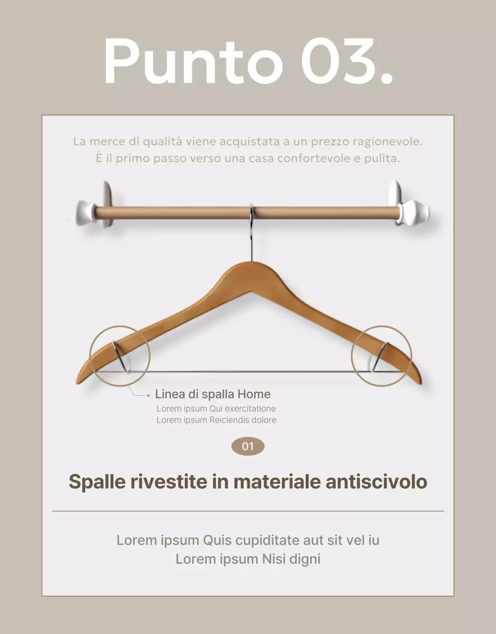 Promuovere le grucce semplici in avorio