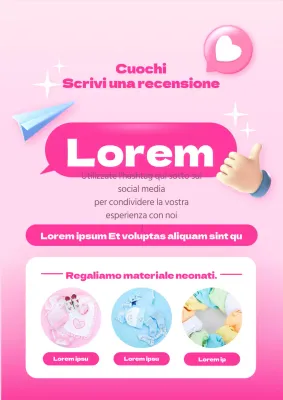 Annuncio di eventi per l'assistenza alla maternità in rosa sfumato