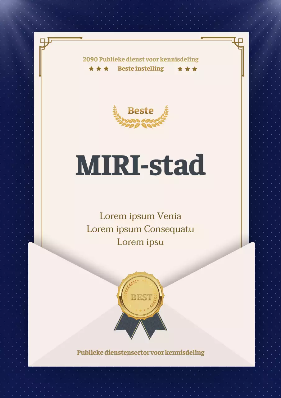 Eenvoudige prijsaankondiging in ivoor en marineblauw