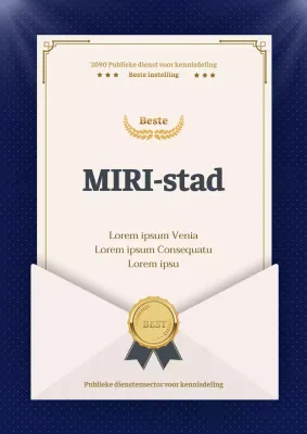 Eenvoudige prijsaankondiging in ivoor en marineblauw