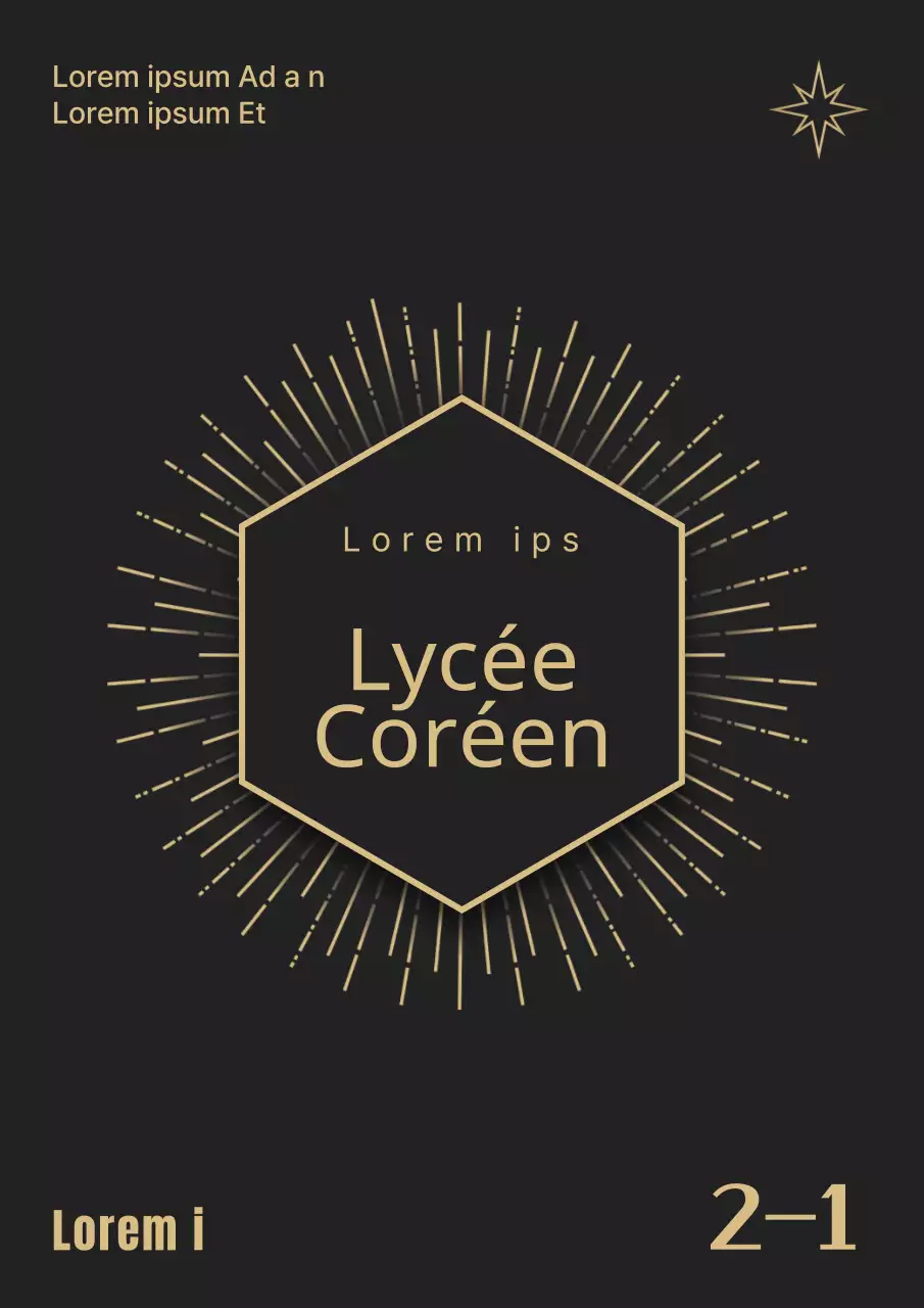 Un livre de questions de lycée de grande classe, en noir et or