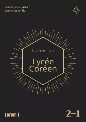 Un livre de questions de lycée de grande classe, en noir et or