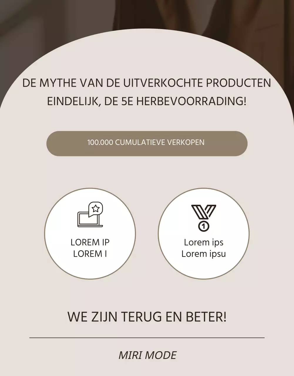 Bevorder moderne mode in beige en bruin