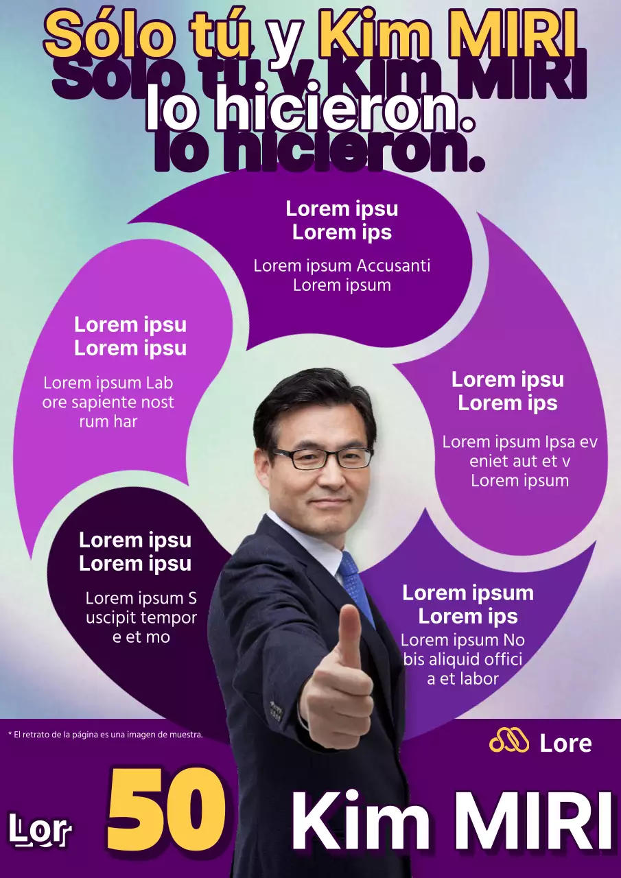 Promociones de voto de candidatos políticos resaltadas en morado