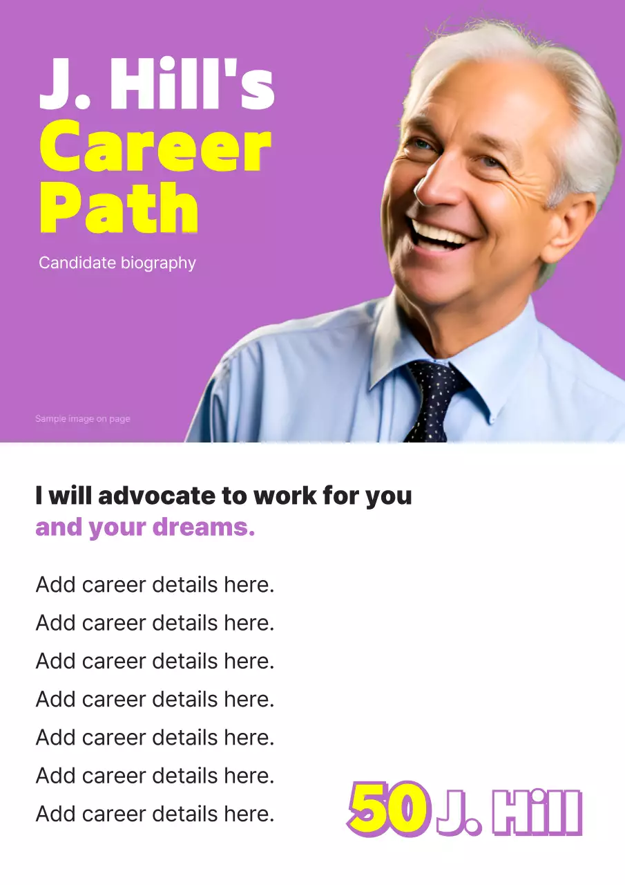 Purple Modern Campaign Promotion Poster