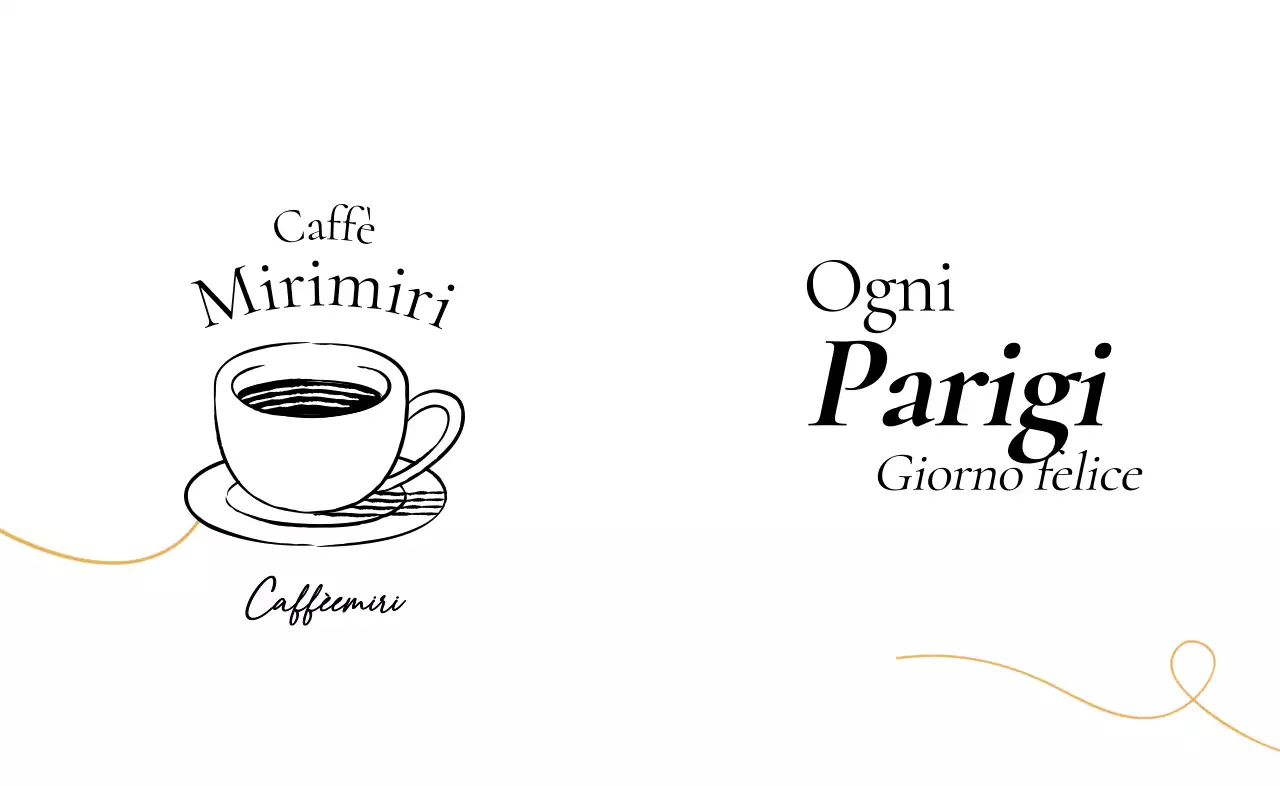 Promuovere un caffè di classe con illustrazioni di linea