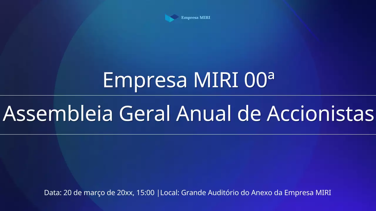 Um simples relatório de accionistas a azul