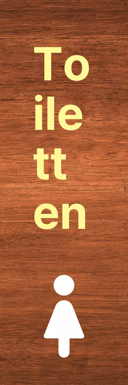 Gelbe weiße Punkt-Toilettenmarkierungen