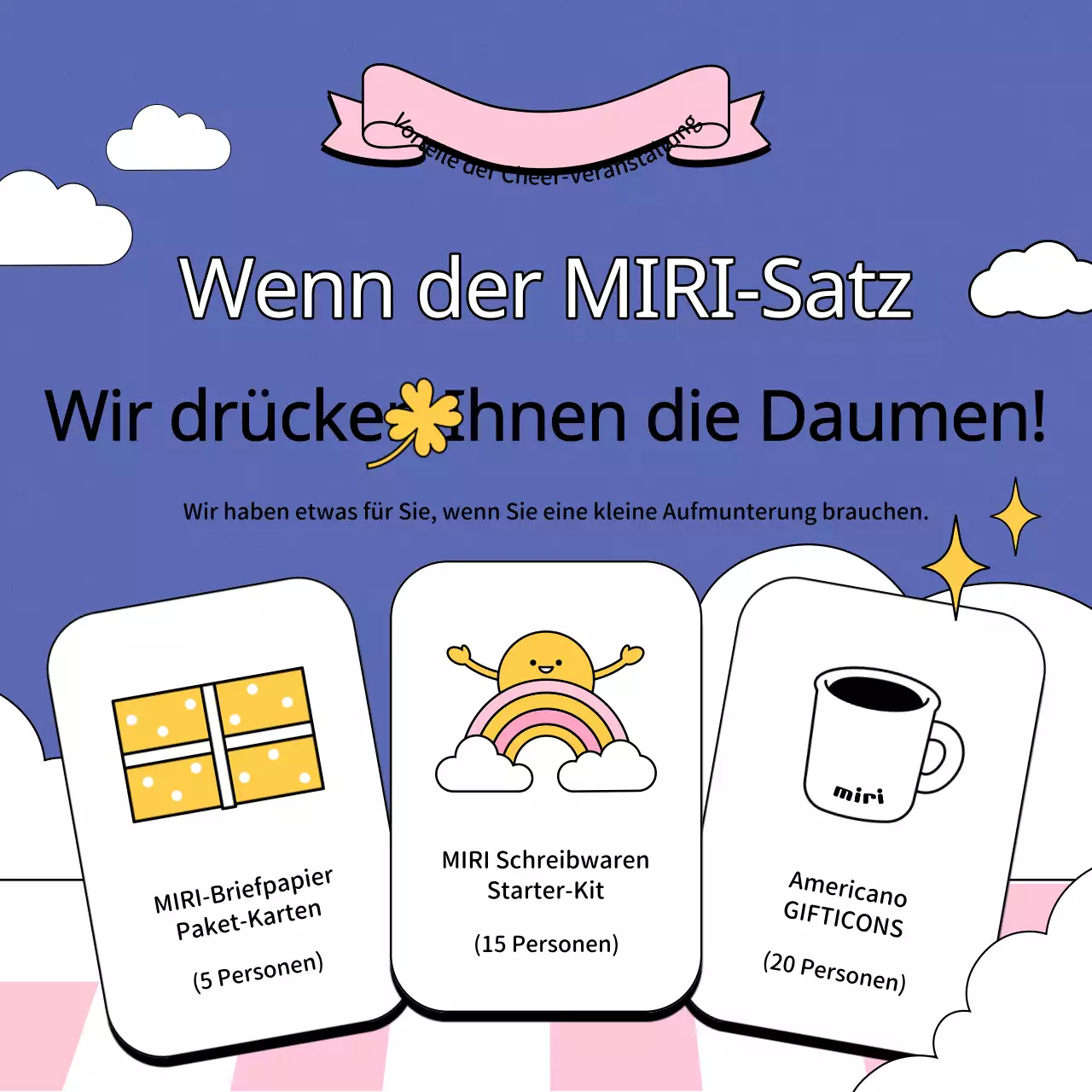 Eine kitschige lila-rosa Jubelveranstaltung veranstalten