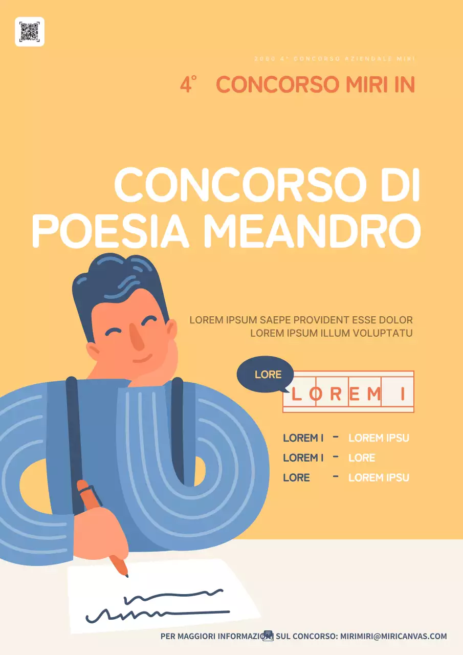 Promuovete l'evento interno della vostra azienda con una combinazione di colori giallo e blu di tendenza.