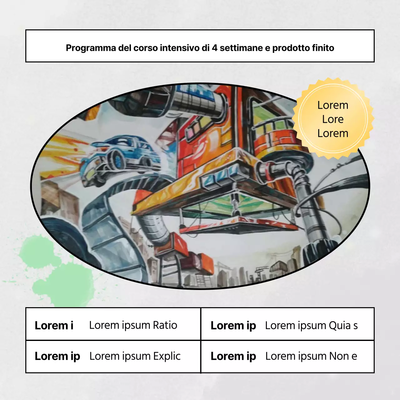 Promozione dell'esame di ammissione alla scuola d'arte grigio e semplice