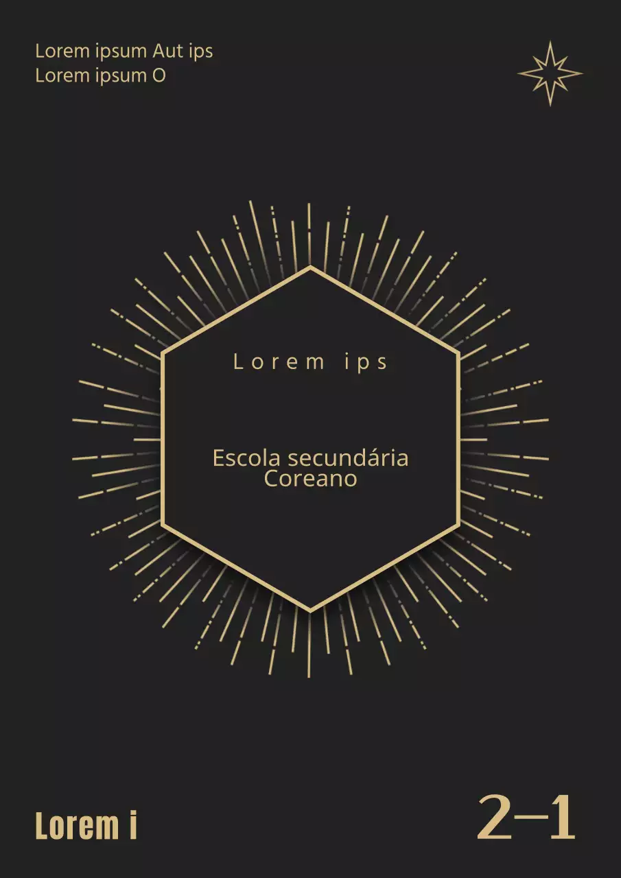 Um livro de perguntas do liceu com classe em preto e dourado