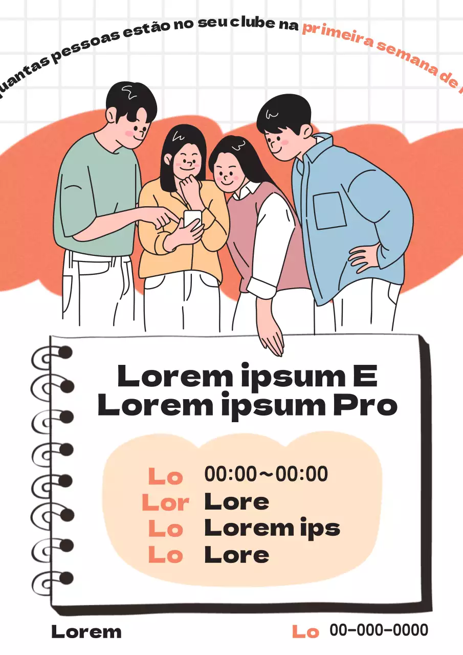 Um simples anúncio laranja para aderir a um clube