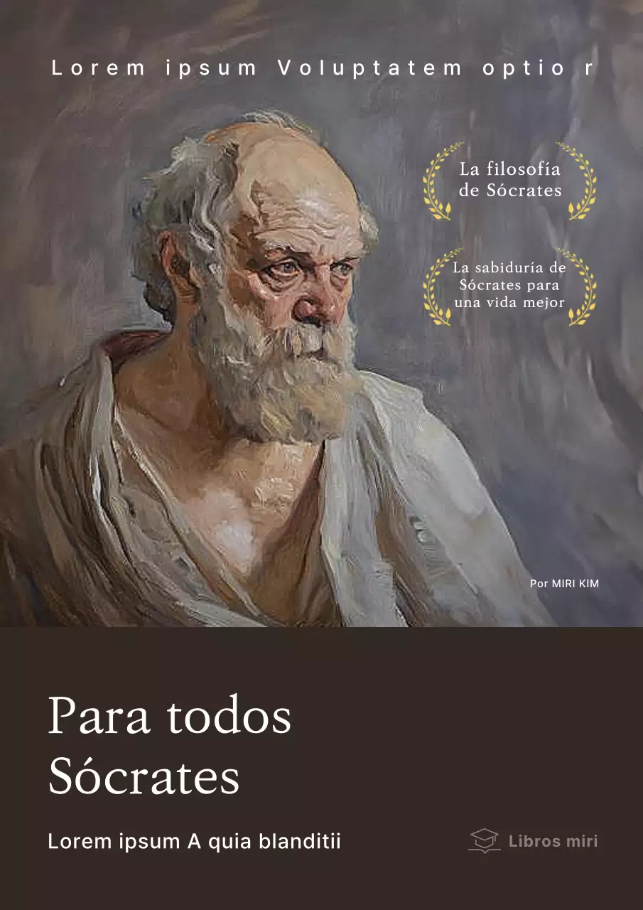 Funda de filósofo moderno en marrón y beige