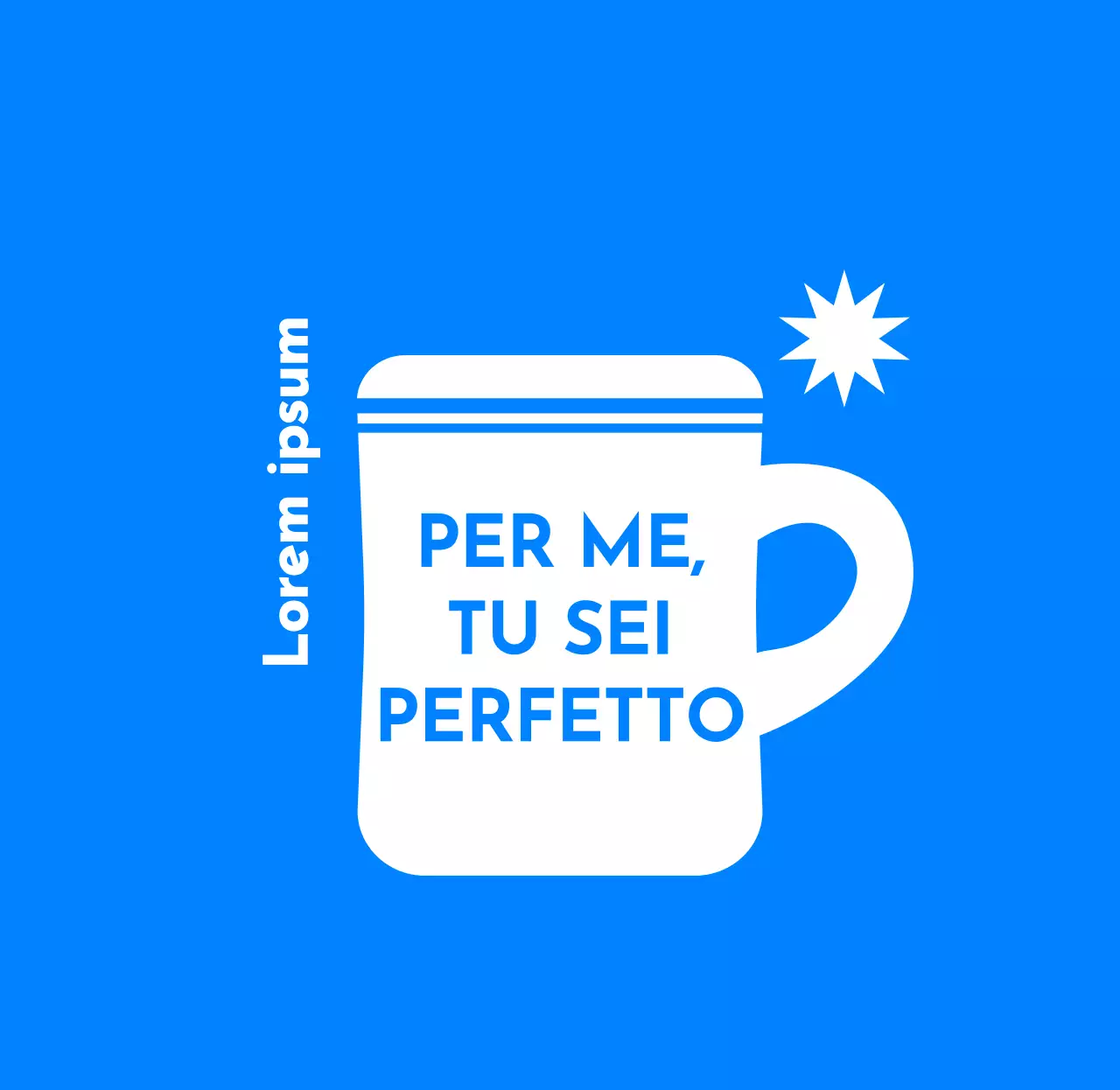 Cartoleria di design con l'illustrazione di una tazza