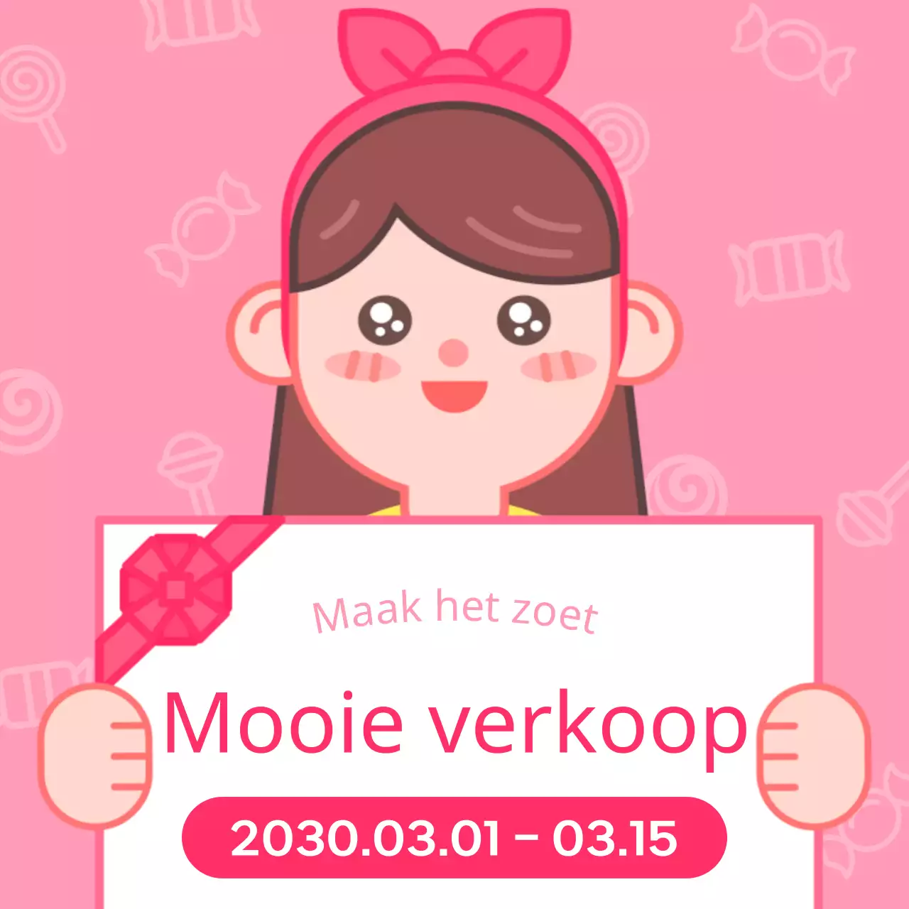 Promoot witte dag in roze en wit