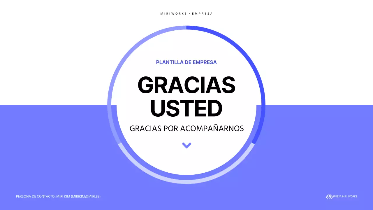 Una sencilla carta de presentación de empresa en azul y malva