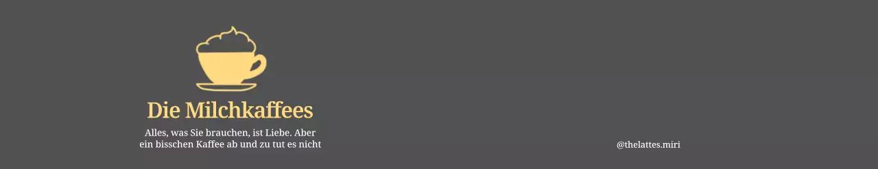 Beruhigendes Café-Design mit süßen Milchkaffee-Illustrationen