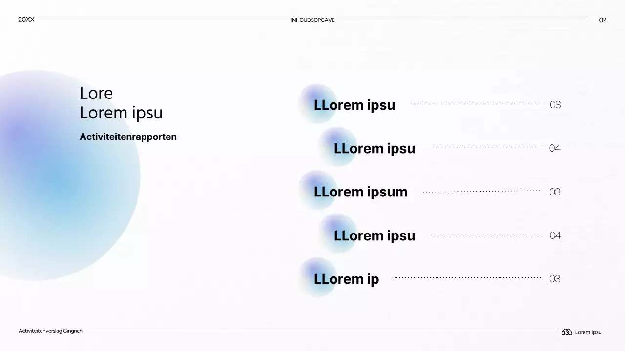 Moderne rapporten in wit