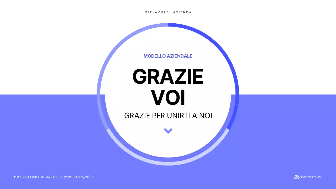 Una semplice lettera di presentazione aziendale in blu e malva