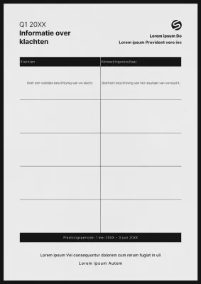 Een eenvoudige zwart-wit suggestiegids
