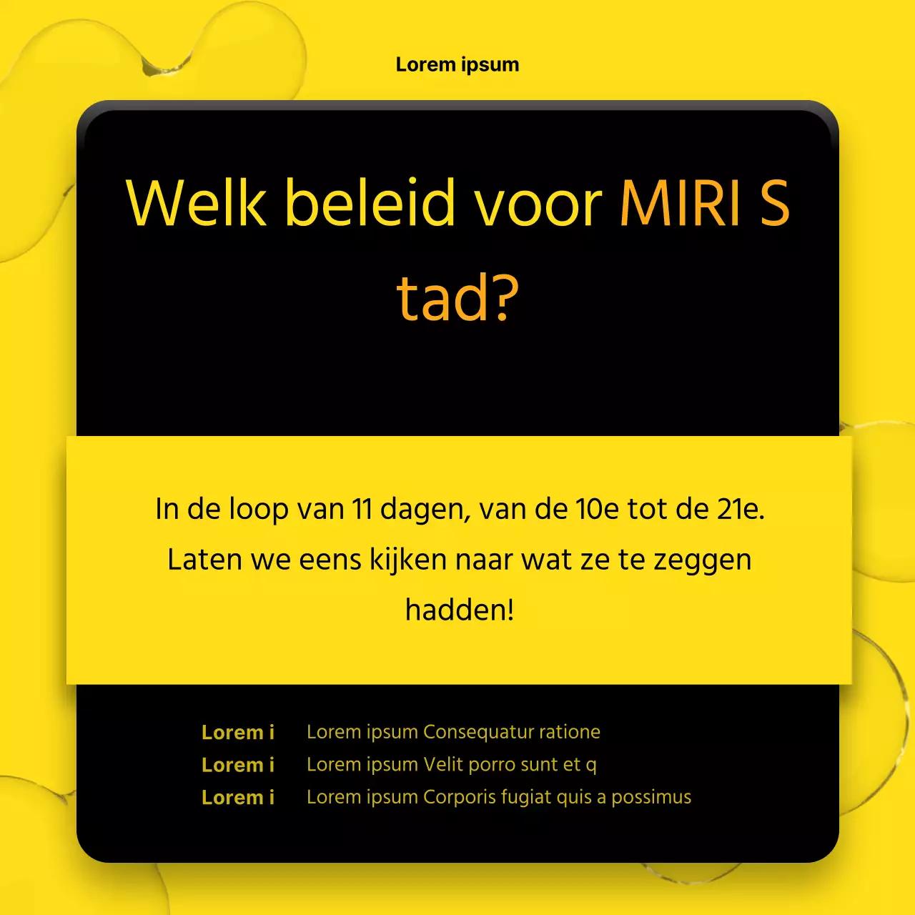 Een knal geel en oranje in het rapport over burgerbeleid