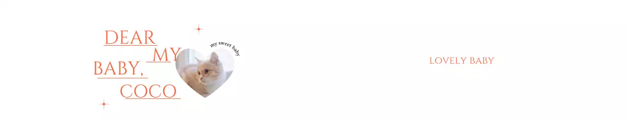 Merchandise menggemaskan dengan foto hati kucing dan kilau merah