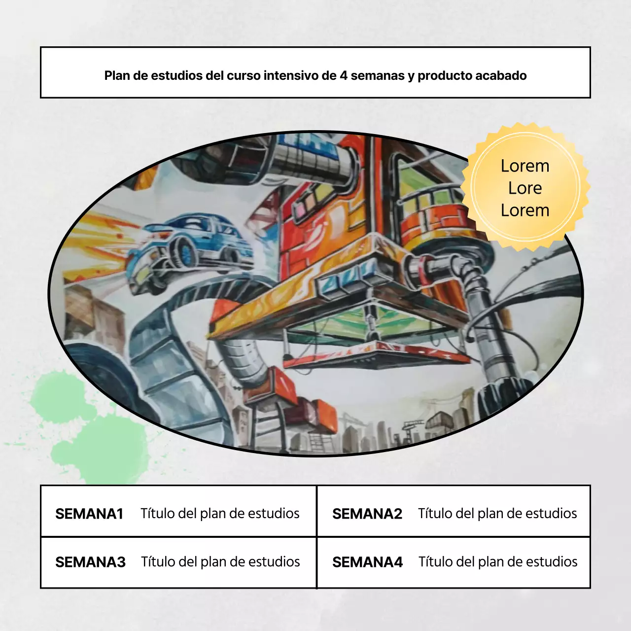 Gris y sencillo examen de ingreso promoción de conferencias de escuelas de arte