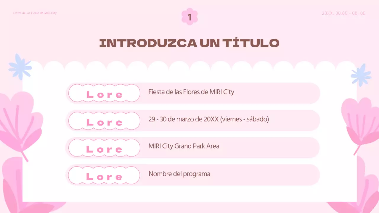 Un planificador floral primaveral con toques de rosa y azul claro