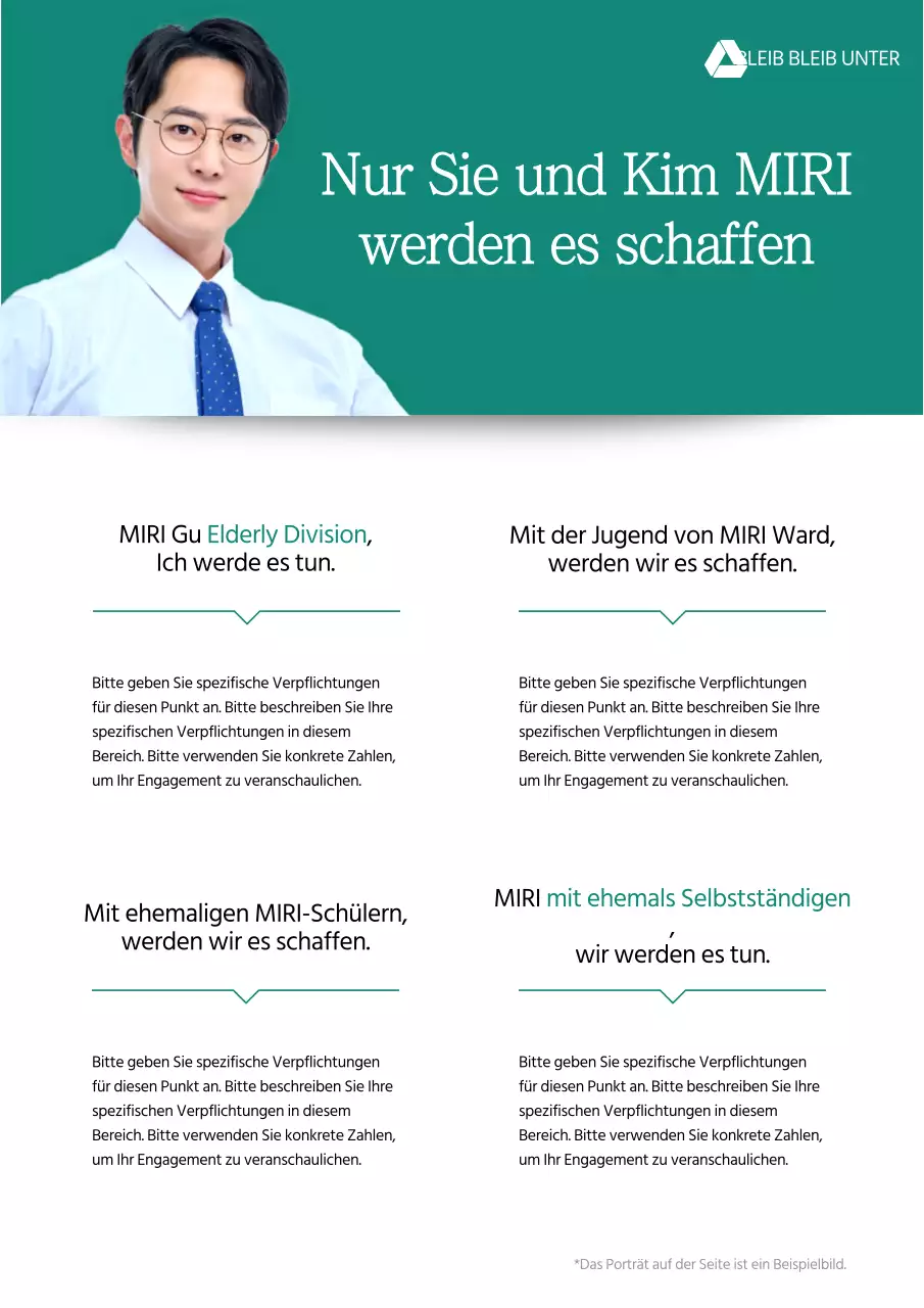 Förderung von Wahlkandidaten mit Kurzbeschreibungen und Einfachheit