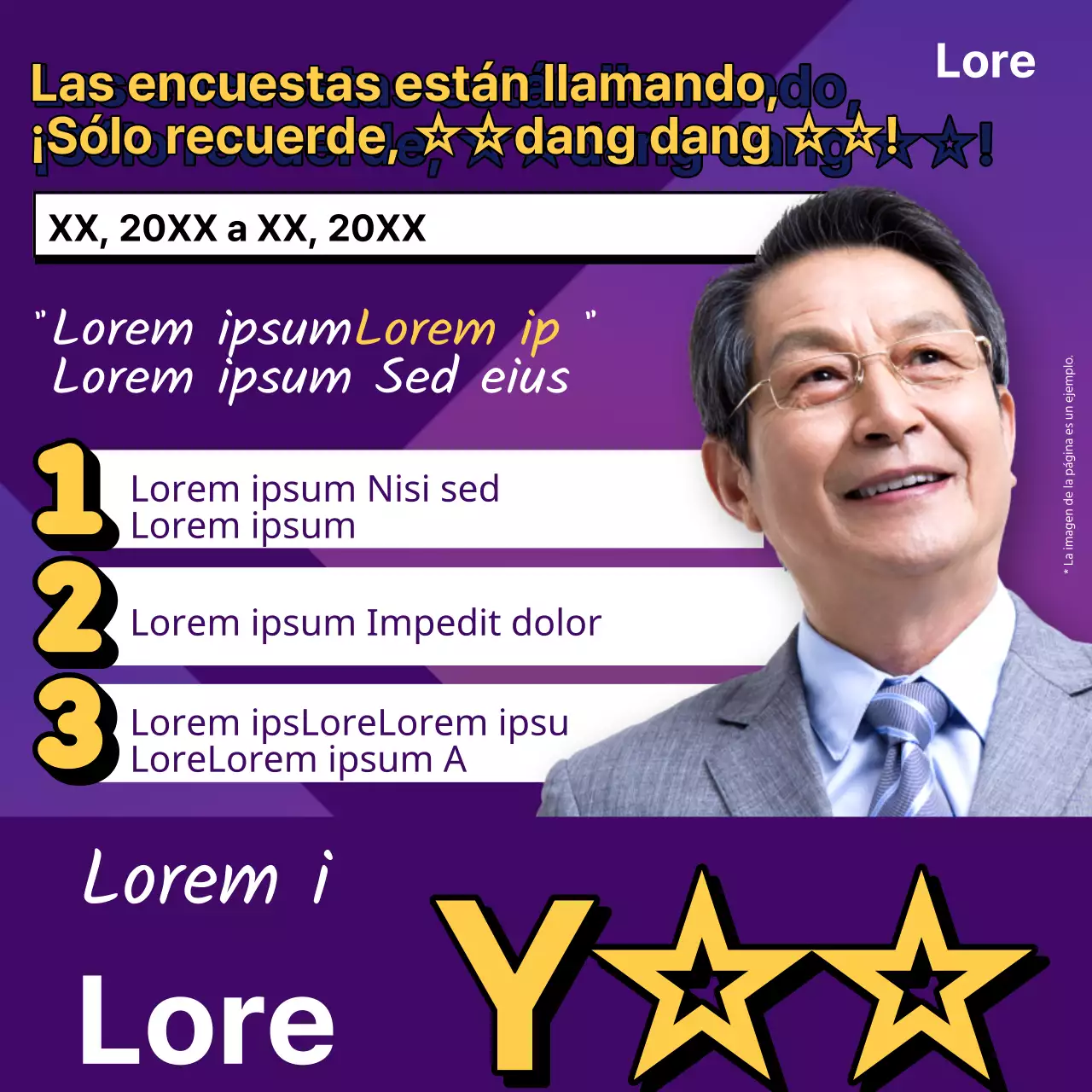 Promueva las encuestas electorales resaltadas en morado