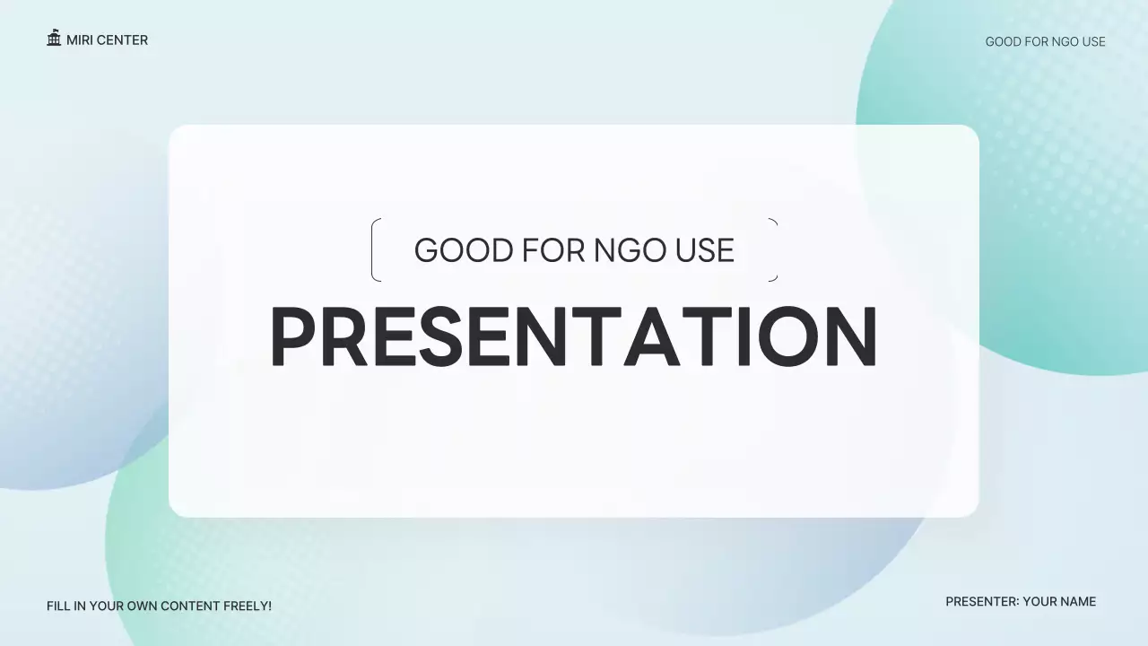 민트 모던 NGO 프레젠테이션