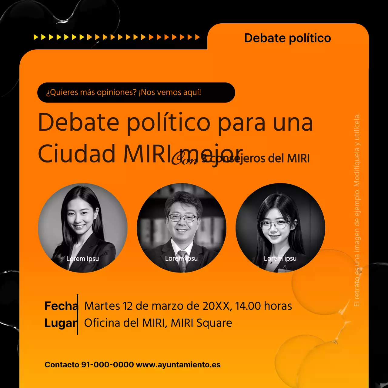 Un toque de amarillo y naranja en el informe de política cívica