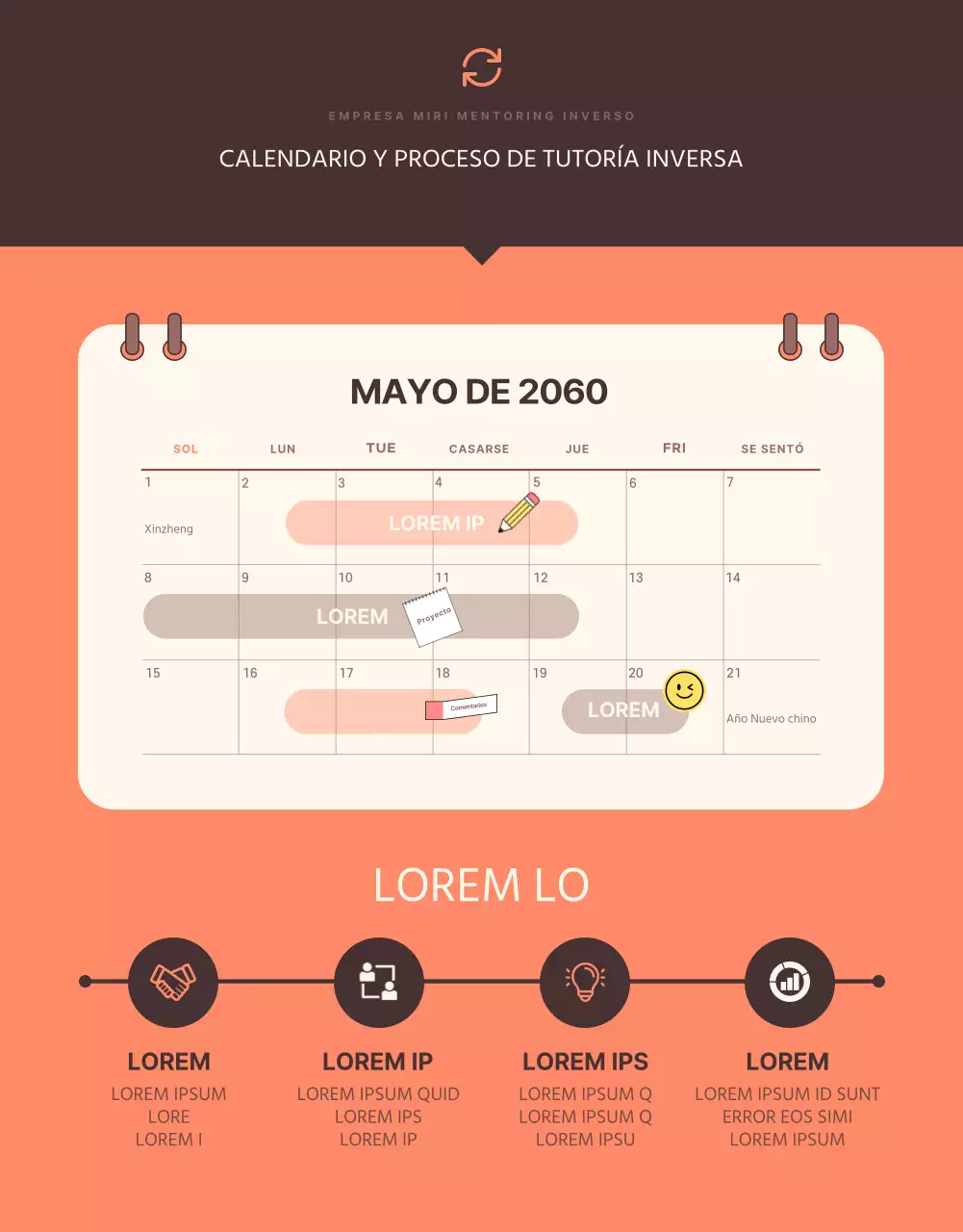 Naranja y marrón, la tendencia en los anuncios de mentores y alumnos en la empresa