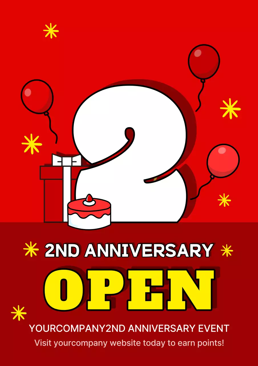 Red Bold 기념일 홍보 포스터