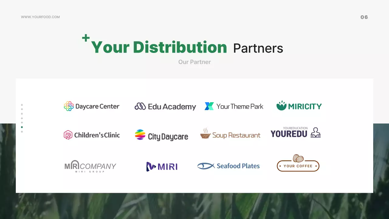 그린 모던 푸드 프레젠테이션