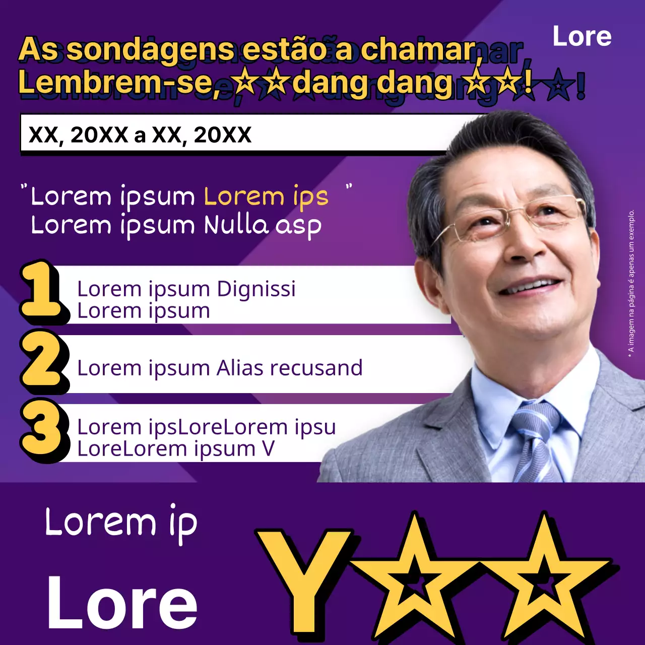 Promover sondagens eleitorais destacadas a roxo