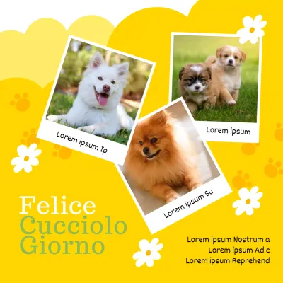 Promuovete la Giornata Mondiale del Cucciolo con questa adorabile combinazione di colori giallo e chartreuse