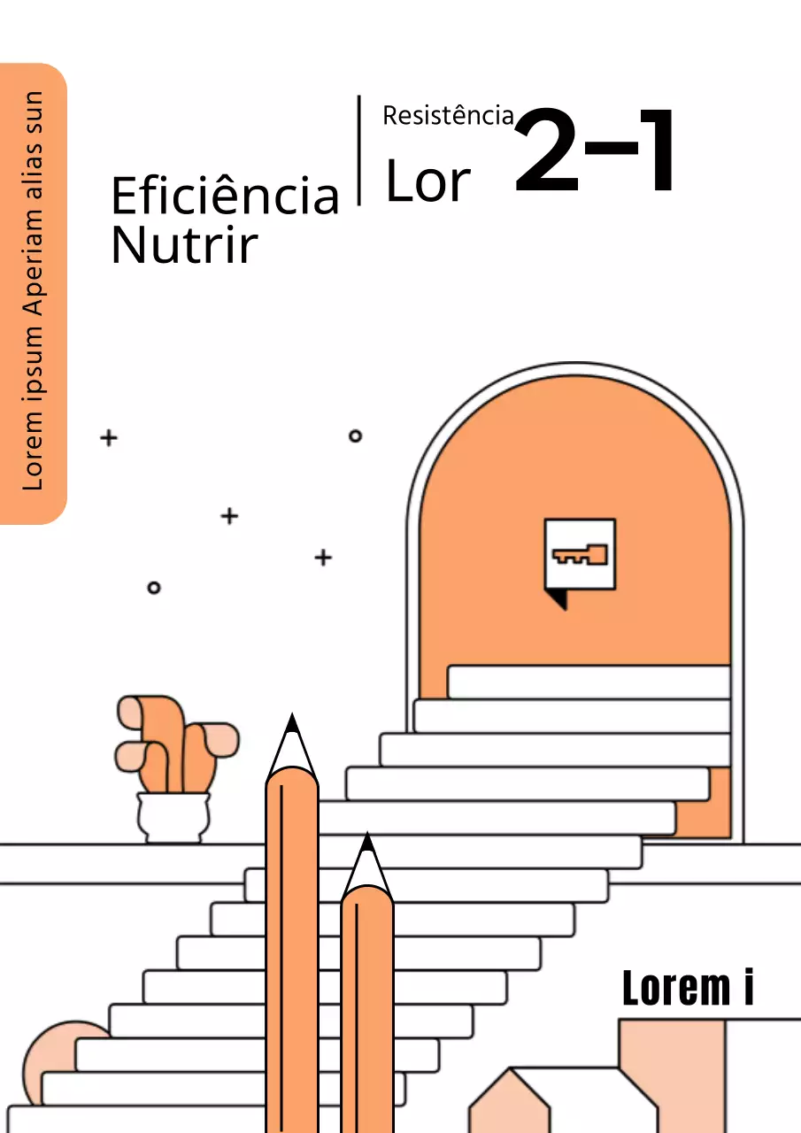 Um bonito caderno de perguntas laranja e preto do liceu